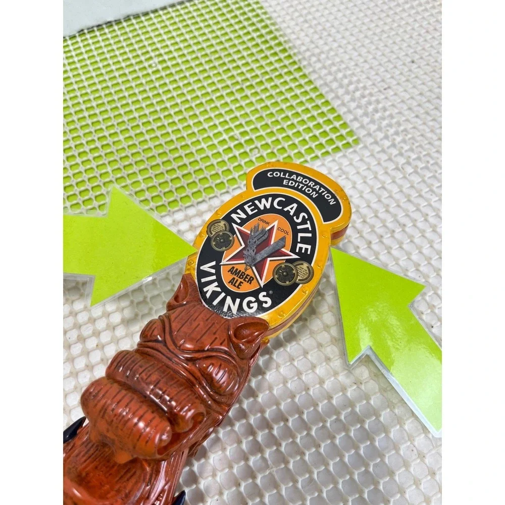 Newcastle Amber Ale Vikings Beer Tap Handle History Channel‎ Collaboration Tiki